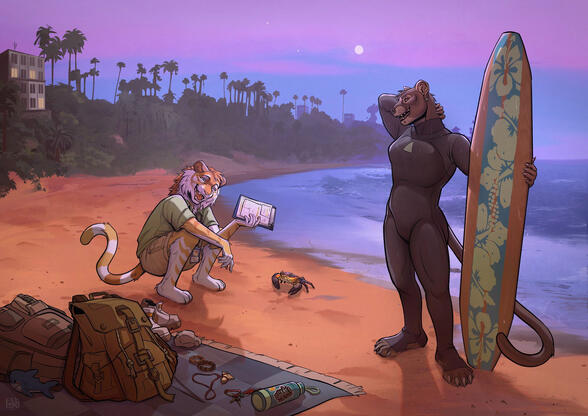 Illustration with background